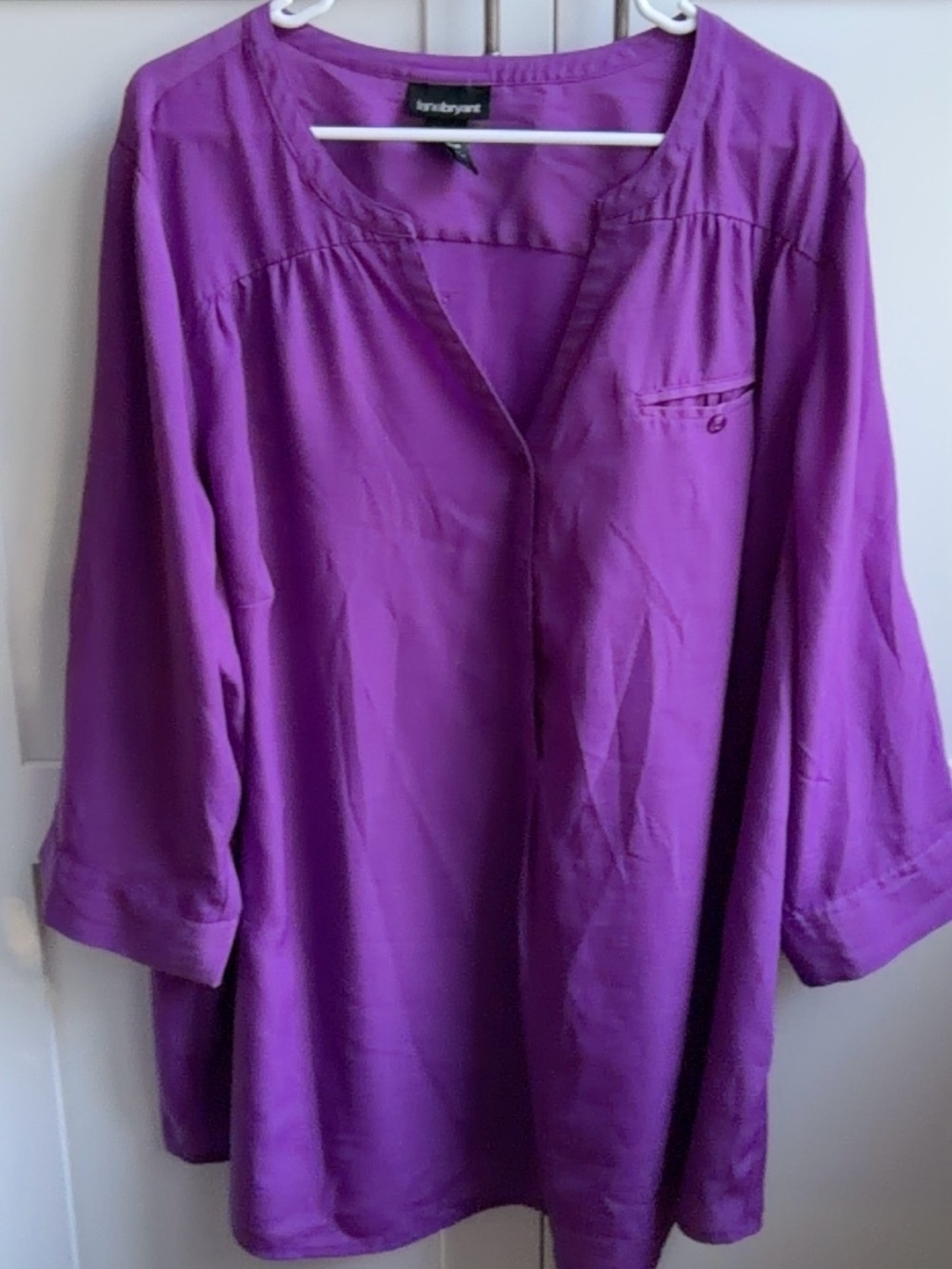 Lane Bryant Orchid Purple Split-Neck Tunic